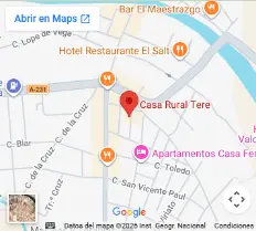 Mapa de ubicación de Casa Rural Tere en Valderrobres