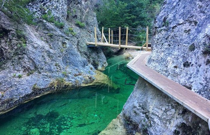 Pasarelas de madera del Parrizal de Beceite
